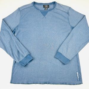 Polo Jeans Company Men’s waffle knit long sleeve shirt size XL Blue